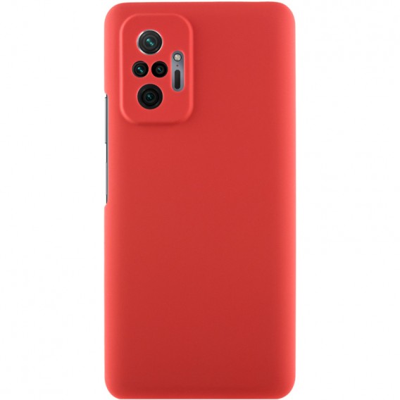 Чехол TPU GETMAN Liquid Silk Full Camera для Xiaomi Redmi Note 10 Pro / 10 Pro Max Красный / Red