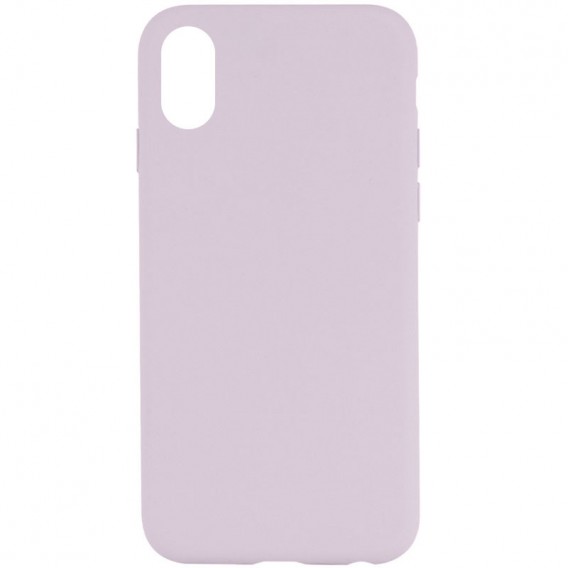 Чохол Silicone Case Full Protective (AA) NO LOGO для Apple iPhone X / XS (5.8") Бузковий / Lilac