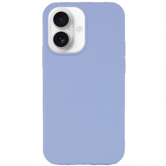 Чехол Silicone Case Full Protective (AA) NO LOGO для Apple iPhone 16 Plus (6.7") Голубой / Lilac Blue