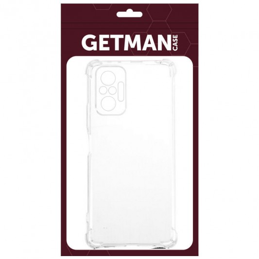 TPU чехол GETMAN Ease logo усиленные углы Full Camera для Xiaomi Redmi Note 10 Pro / 10 Pro Max Бесцветный (прозрачный) - изображение 3