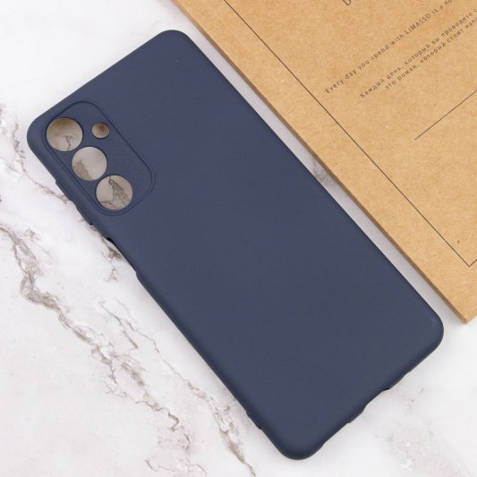Чохол TPU GETMAN Liquid Silk Full Camera для Samsung Galaxy A24 4G Синій / Midnight Blue - зображення 3 
