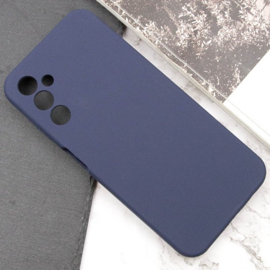 Чохол TPU GETMAN Liquid Silk Full Camera для Samsung Galaxy A24 4G Синій / Midnight Blue - зображення 4 