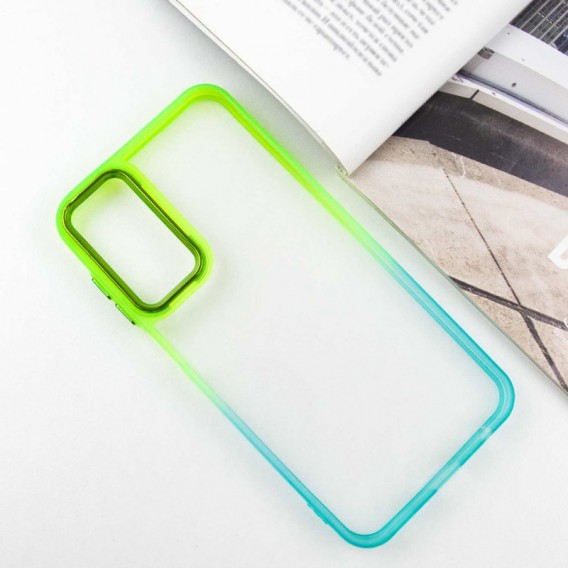 Чохол TPU+PC Fresh sip series для Samsung Galaxy A24 4G Бірюзовий / Лимонний - зображення 1 