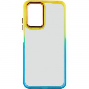 Чехол TPU+PC Fresh sip series для Samsung Galaxy A24 4G Бирюзовый / Оранжевый