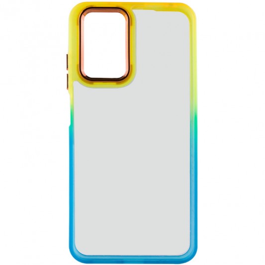 Чехол TPU+PC Fresh sip series для Samsung Galaxy A24 4G Бирюзовый / Оранжевый - изображение 1