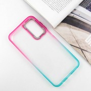 Чехол TPU+PC Fresh sip series для Samsung Galaxy A24 4G Бирюзовый/Розовый