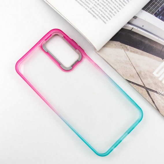 Чохол TPU+PC Fresh sip series для Samsung Galaxy A24 4G Бірюзовий / Рожевий - зображення 2 