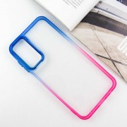 Чехол TPU+PC Fresh sip series для Samsung Galaxy A24 4G Розовый/Синий
