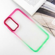 Чехол TPU+PC Fresh sip series для Samsung Galaxy A24 4G Салатовый/Розовый