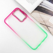 Чехол TPU+PC Fresh sip series для Samsung Galaxy A24 4G Салатовый/Розовый
