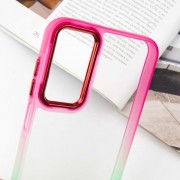 Чехол TPU+PC Fresh sip series для Samsung Galaxy A24 4G Салатовый/Розовый