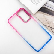 Чехол TPU+PC Fresh sip series для Samsung Galaxy A24 4G Синий/Розовый