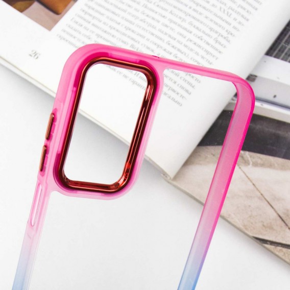 Чехол TPU+PC Fresh sip series для Samsung Galaxy A24 4G Синий / Розовый