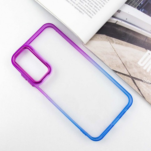 Чехол TPU+PC Fresh sip series Samsung Galaxy A24 4G Синий / Фиолетовый - изображение 1