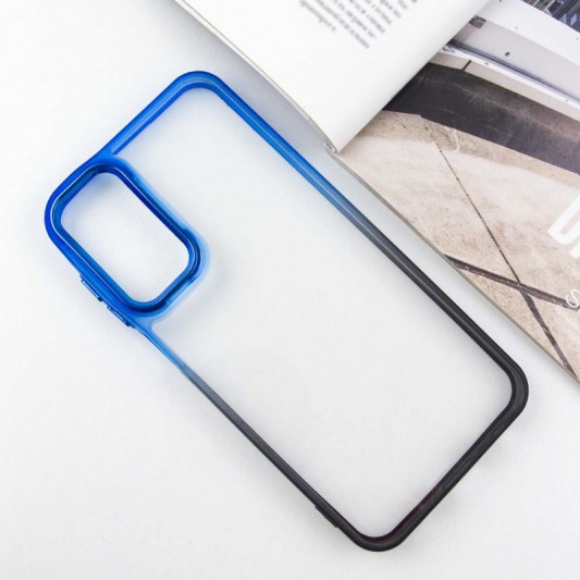 Чехол TPU+PC Fresh sip series Samsung Galaxy A24 4G Черный / Синий - изображение 1