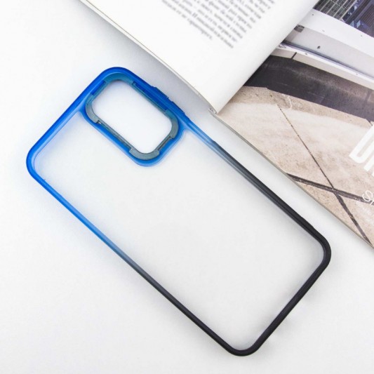 Чехол TPU+PC Fresh sip series Samsung Galaxy A24 4G Черный / Синий - изображение 2