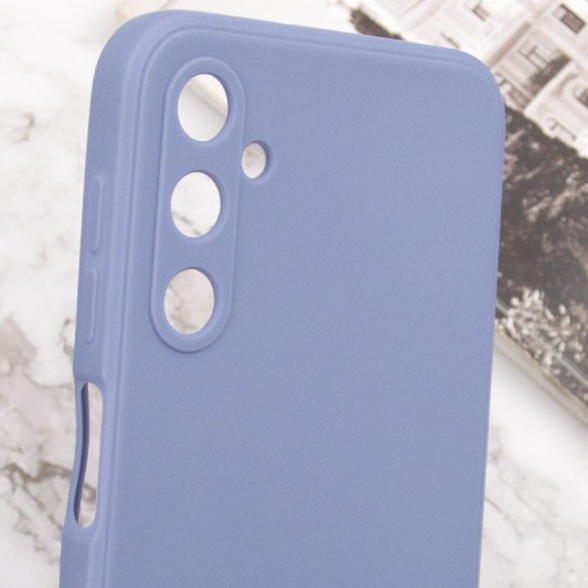 Силиконовый чехол Candy Full Camera для Samsung Galaxy A24 4G Голубой/Mist blue - изображение 4