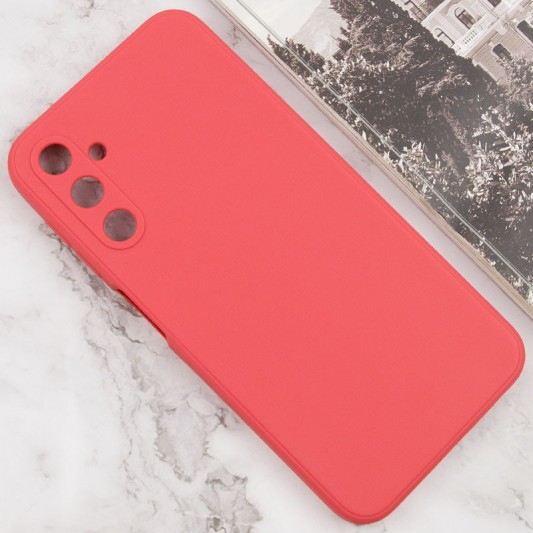 Силиконовый чехол Candy Full Camera для Samsung Galaxy A24 4G Красный / Camellia - изображение 1