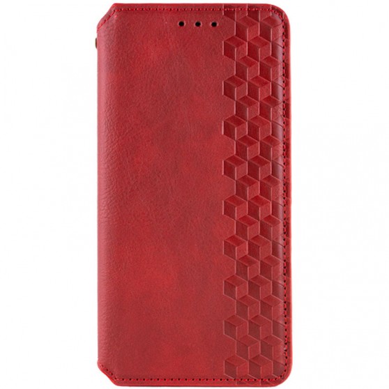 Кожаный чехол-книга GETMAN Cubic (PU) для Samsung Galaxy A24 4G Красный
