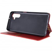 Кожаный чехол-книга GETMAN Cubic (PU) для Samsung Galaxy A24 4G Красный
