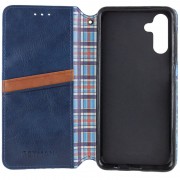 Кожаный чехол-книга GETMAN Cubic (PU) для Samsung Galaxy A24 4G Синий
