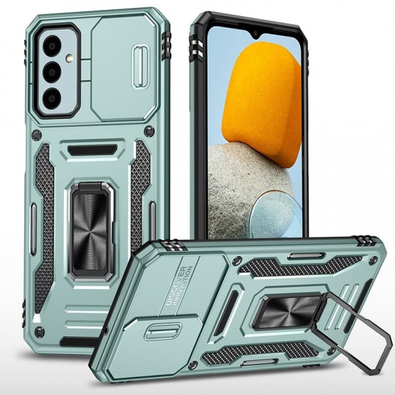 Ударопрочный чехол Camshield Army Ring для Samsung Galaxy A24 4G Зеленый / Light Green
