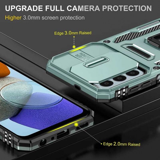 Ударопрочный чехол Camshield Army Ring для Samsung Galaxy A24 4G Зеленый / Light Green - изображение 2