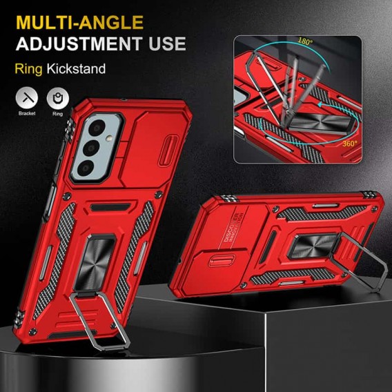Ударостійкий чохол Camshield Army Ring для Samsung Galaxy A24 4G Червоний / Red - зображення 1 