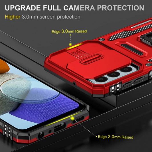 Ударопрочный чехол Camshield Army Ring для Samsung Galaxy A24 4G Красный / Red - изображение 3
