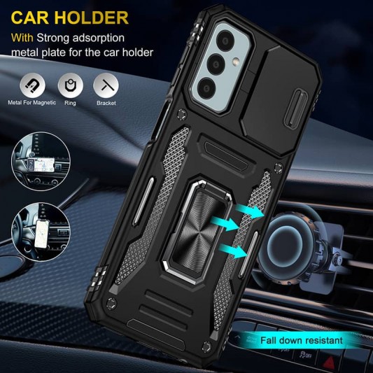 Ударопрочный чехол Camshield Army Ring для Samsung Galaxy A24 4G Черный/Black - изображение 1