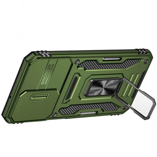 Ударопрочный чехол Camshield Army Ring для Samsung Galaxy A24 4G Оливковый / Army Green - изображение 3