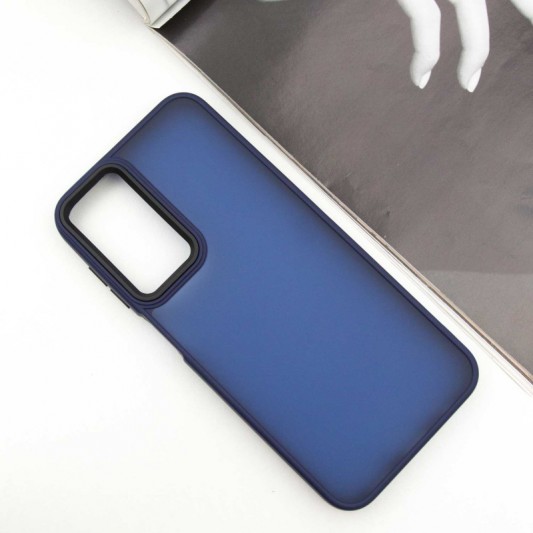 Чехол TPU+PC Lyon Frosted для Samsung Galaxy A24 4G Navy Blue - изображение 1