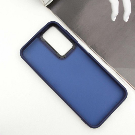 Чехол TPU+PC Lyon Frosted для Samsung Galaxy A24 4G Navy Blue - изображение 2