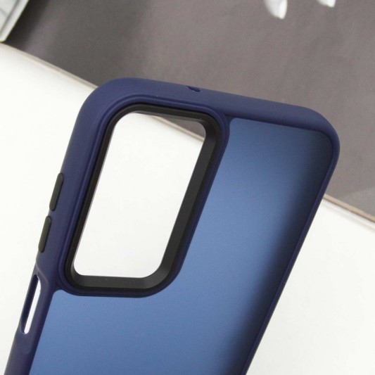 Чехол TPU+PC Lyon Frosted для Samsung Galaxy A24 4G Navy Blue - изображение 3