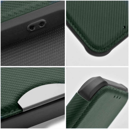 Кожаный чехол-книга GETMAN Razor (PU) для Samsung Galaxy A24 4G Green - изображение 3