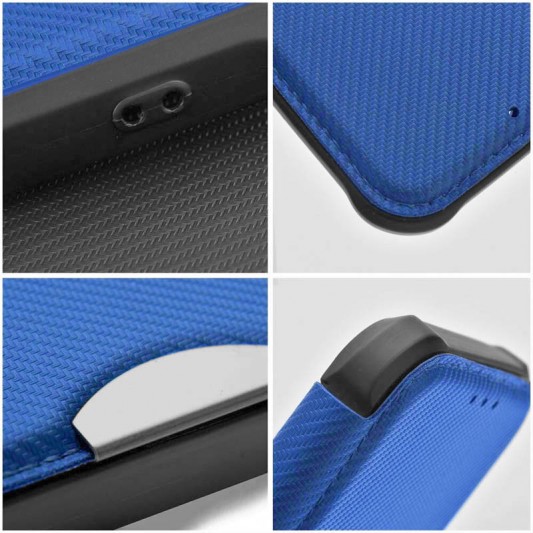 Кожаный чехол-книга GETMAN Razor (PU) для Samsung Galaxy A24 4G Blue - изображение 3