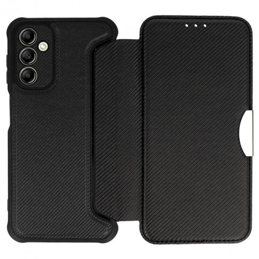 Кожаный чехол-книга GETMAN Razor (PU) для Samsung Galaxy A24 4G Black - изображение 2