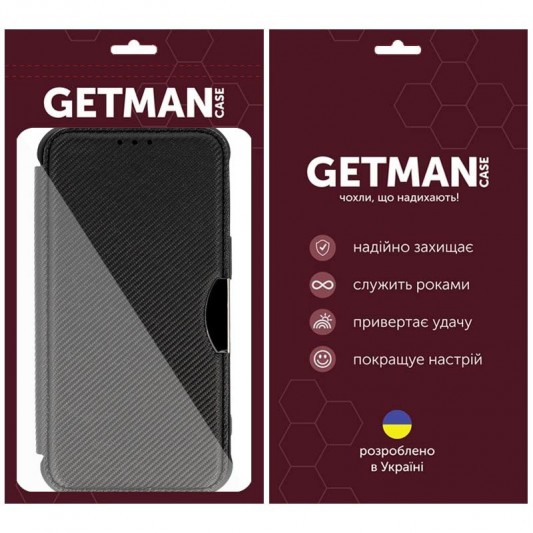 Кожаный чехол-книга GETMAN Razor (PU) для Samsung Galaxy A24 4G Black - изображение 5