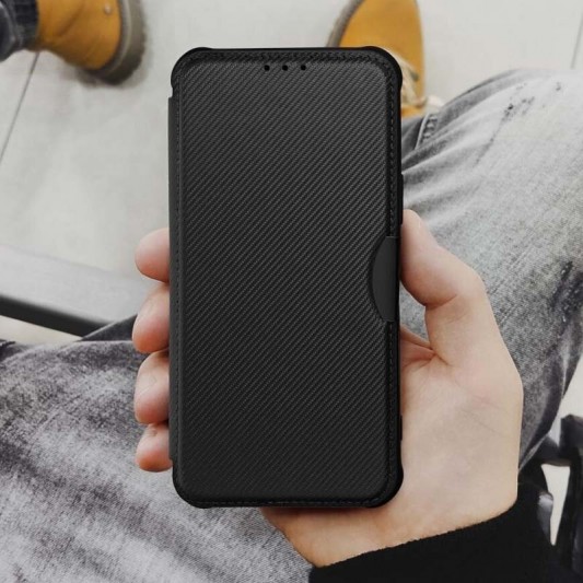 Кожаный чехол-книга GETMAN Razor (PU) для Samsung Galaxy A24 4G Black - изображение 6