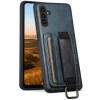 Кожаный чехол Wallet case and straps для Samsung Galaxy A24 4G Синий / Blue