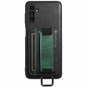 Кожаный чехол Wallet case and straps для Samsung Galaxy A24 4G Черный / Black