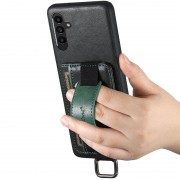 Кожаный чехол Wallet case and straps для Samsung Galaxy A24 4G Черный / Black