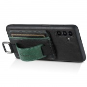 Кожаный чехол Wallet case and straps для Samsung Galaxy A24 4G Черный / Black