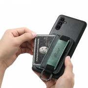 Кожаный чехол Wallet case and straps для Samsung Galaxy A24 4G Черный / Black