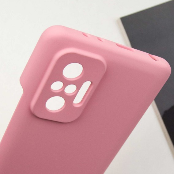 Чохол Silicone Cover Lakshmi Full Camera (AAA) для Xiaomi Redmi Note 10 Pro / 10 Pro Max Рожевий / Light pink