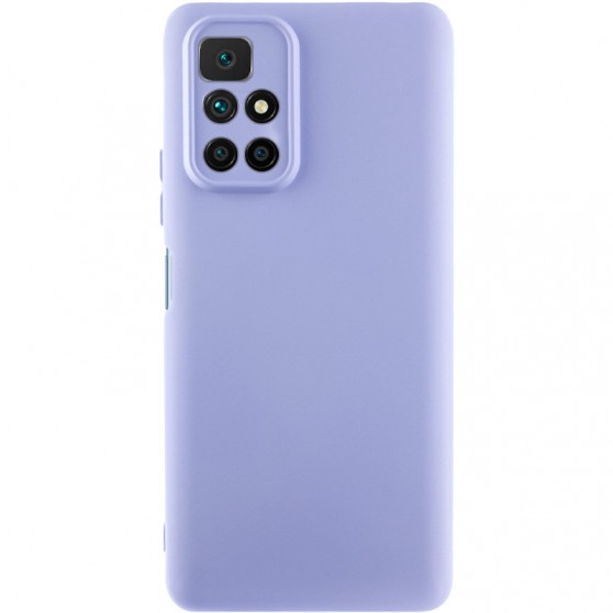 Чехол TPU GETMAN Liquid Silk Full Camera для Xiaomi Redmi 10 Сиреневый / Dasheen