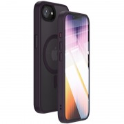 TPU+PC чехол Metal Buttons with MagSafe Colorful для Apple iPhone 16e (6.1") Темно-фиолетовый / Dark Purple