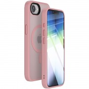 TPU+PC чехол Metal Buttons with MagSafe Colorful для Apple iPhone 16e (6.1") Розовый / Pink