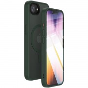 TPU+PC чехол Metal Buttons with MagSafe Colorful для Apple iPhone 16e (6.1") Зеленый / Dark Green