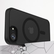 TPU+PC чехол Metal Buttons with MagSafe Colorful для Apple iPhone 16e (6.1") Черный / Black